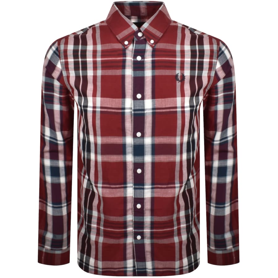 トップス wonderland Madras check shirts pwa Fred Perry Madras Check Shirt Red | Mainline Menswear United